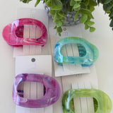 Marble Oval Flat Clip