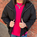 Starstruck Cropped Puffer Coat