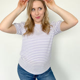 Rosie Posie Striped Puff Sleeve Top