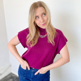 Step It Up Mock Neck Top