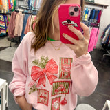 Christmas Stamps Graphic Sweatshirt