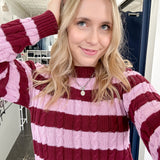 Staying Together Striped Sweater