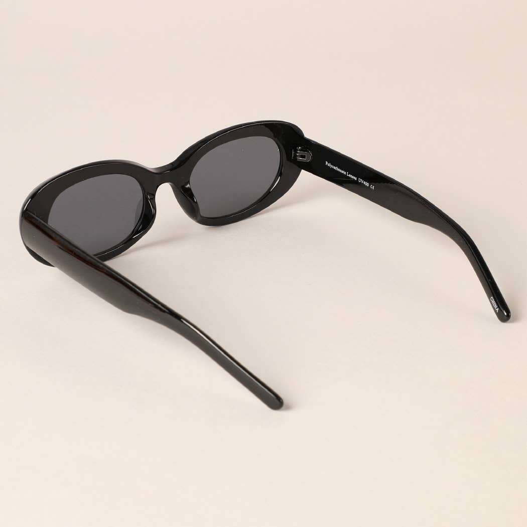 Rounded Bold Frame Sunglasses