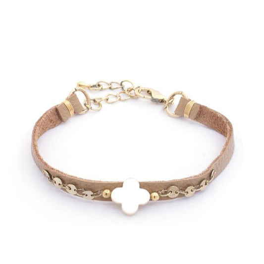 Moroccan Shape Leather Bracelet