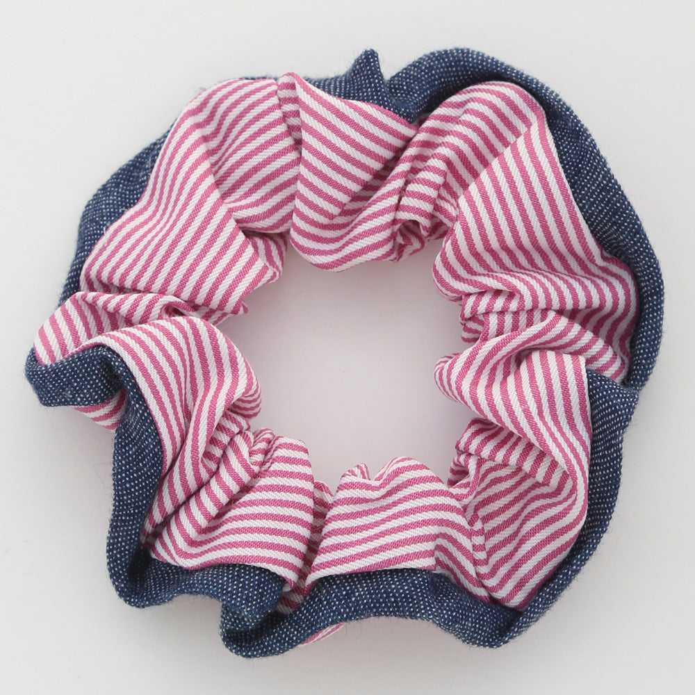Lined Pattern Hair Scrunchie