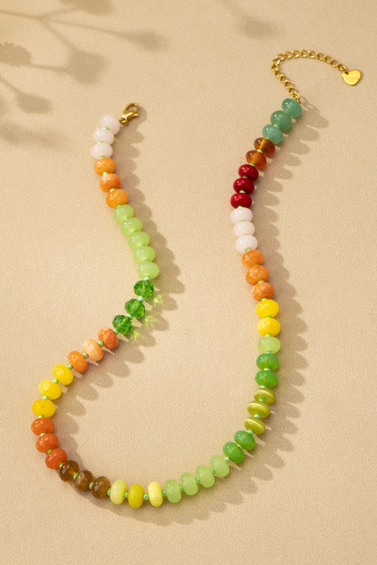 Rainbow Necklace | Light Green