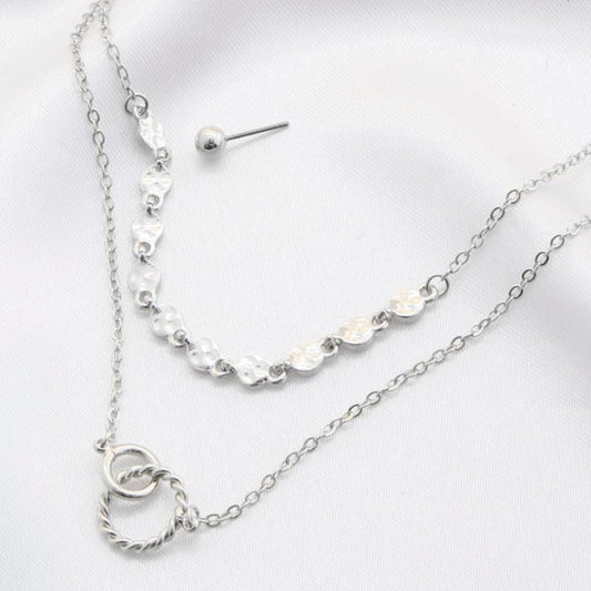 Double Circle Link Necklace