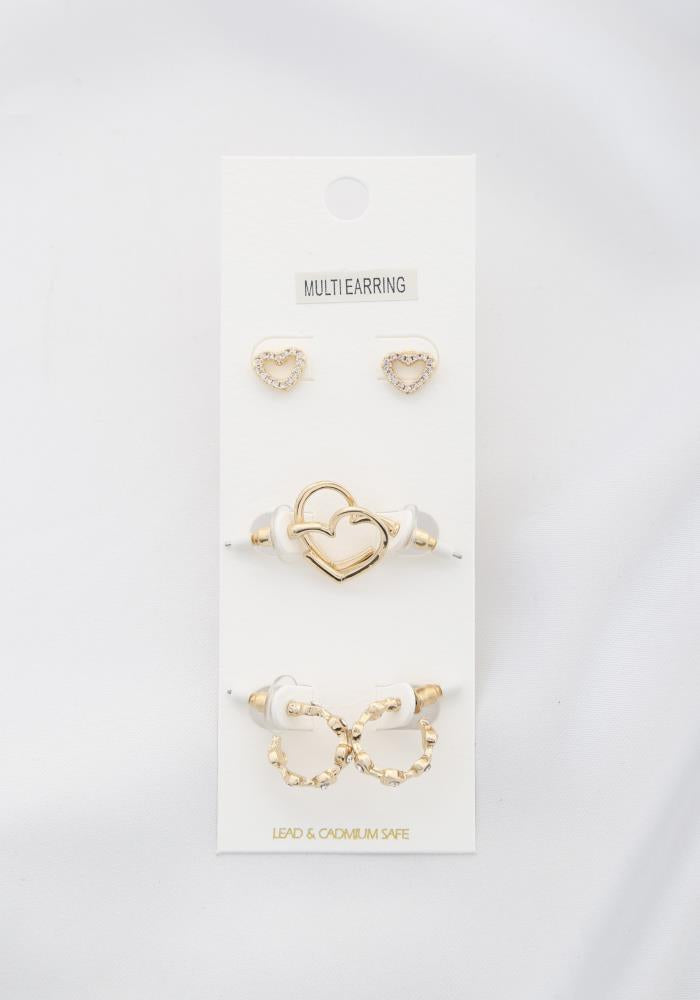 Heart Shape Assorted Earring Set