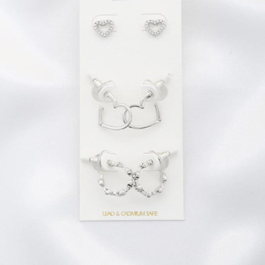 Heart Shape Assorted Earring Set