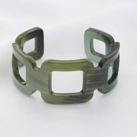 Acetate Square Cuff Bracelet