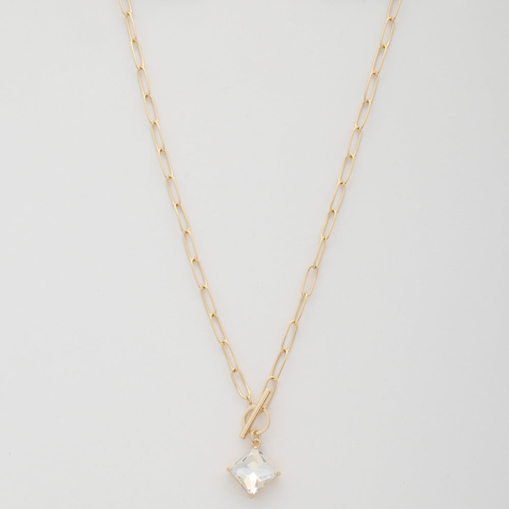 Crystal Toggle Necklace
