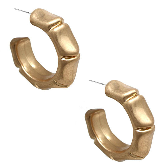 30MM Bold Hammered Hoop Earring