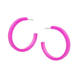 Flat Metal Hoop Earrings