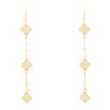 Metal Flower Drop Earrings