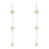 Metal Flower Drop Earrings
