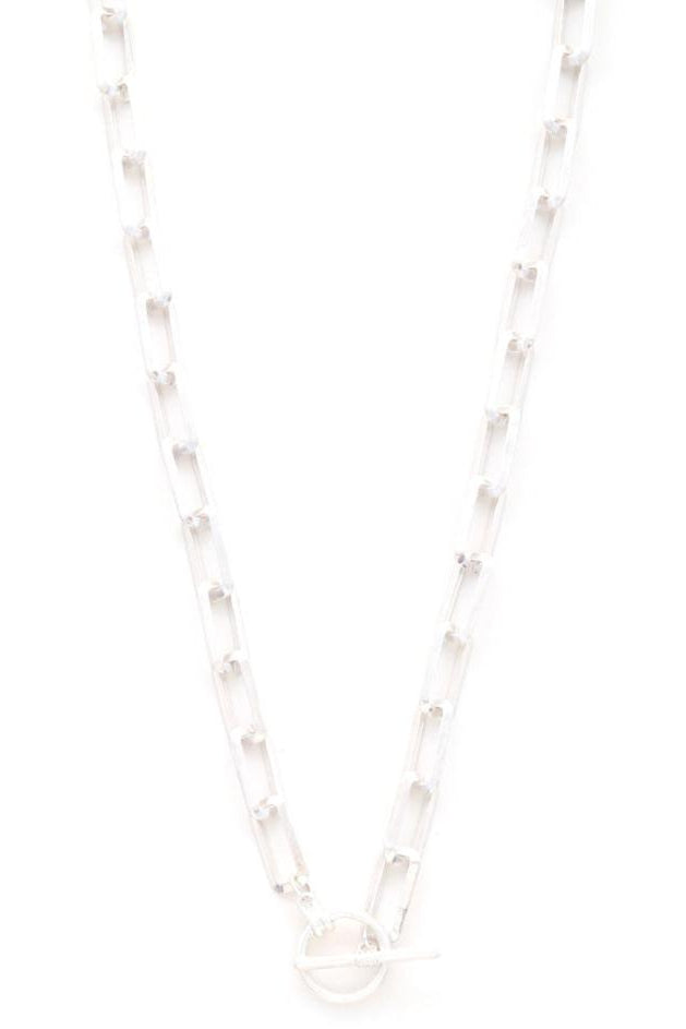 Oval Link Toggle Clasp Necklace