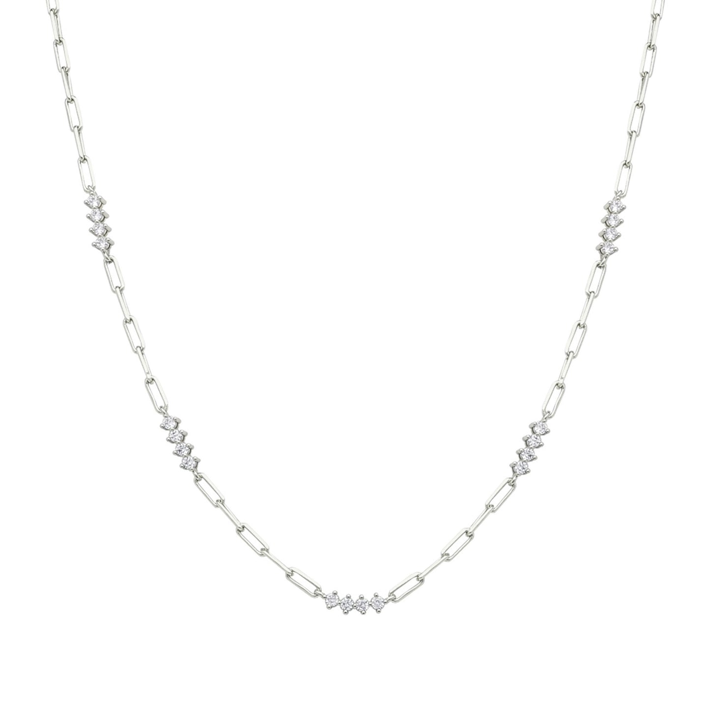 Rhinestone and Chain Necklace