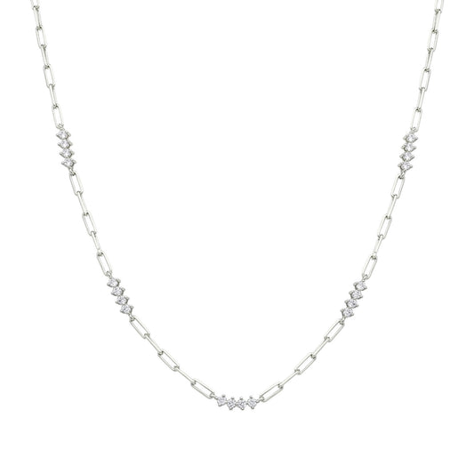 Rhinestone and Chain Necklace