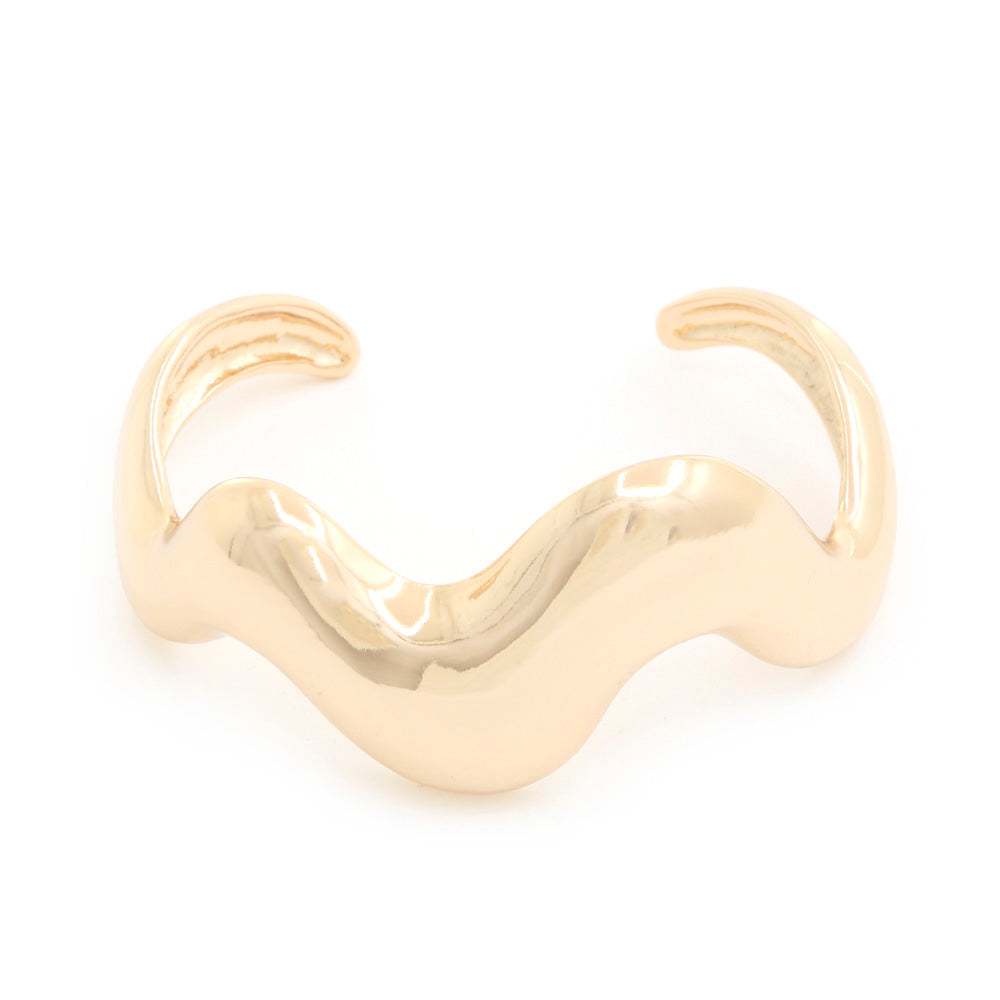 Wavy Metal Cuff Bracelet