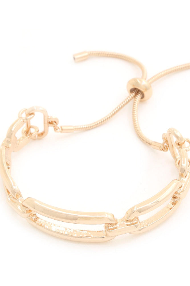 Long Oval Metal Slide Bracelet