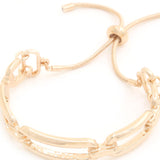 Long Oval Metal Slide Bracelet