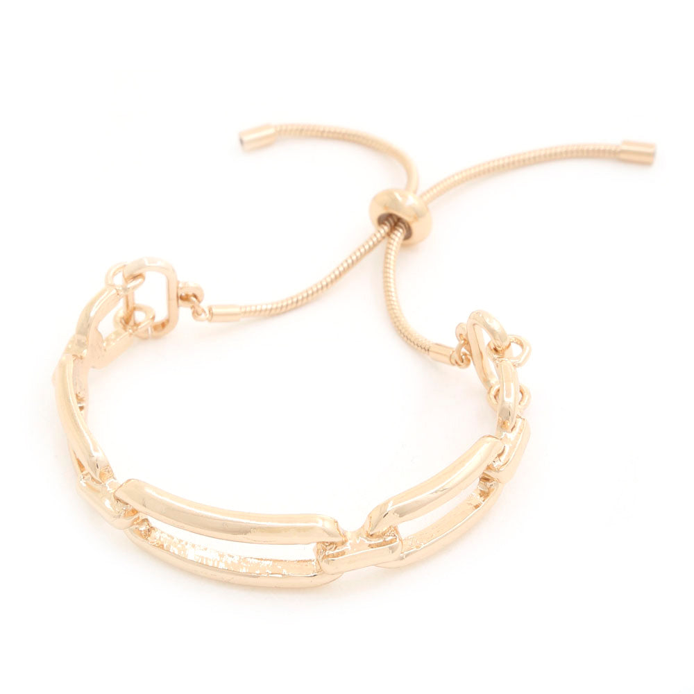 Long Oval Metal Slide Bracelet