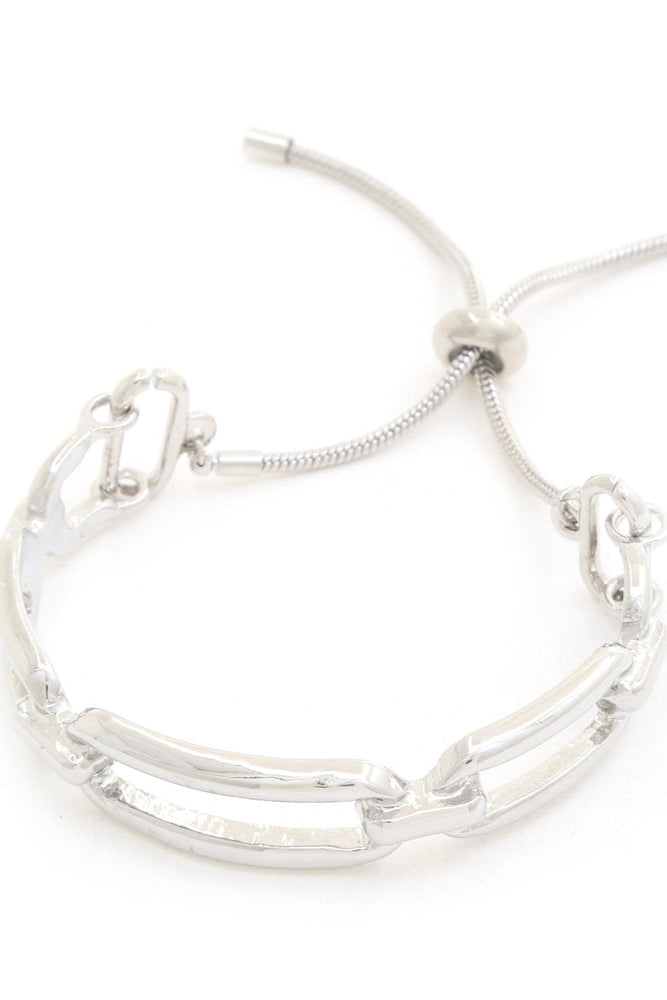 Long Oval Metal Slide Bracelet