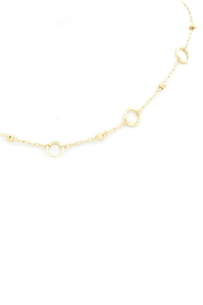 Metal Round Station Necklace