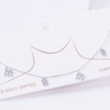 Gold Dipped Rhinestone Mama Necklace