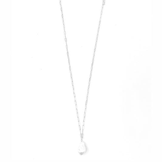 Long Pearl Chain Necklace