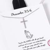 18k Gold Rhodium Cross Necklace