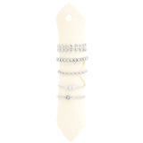 Metal Pearl Bead Ring Set