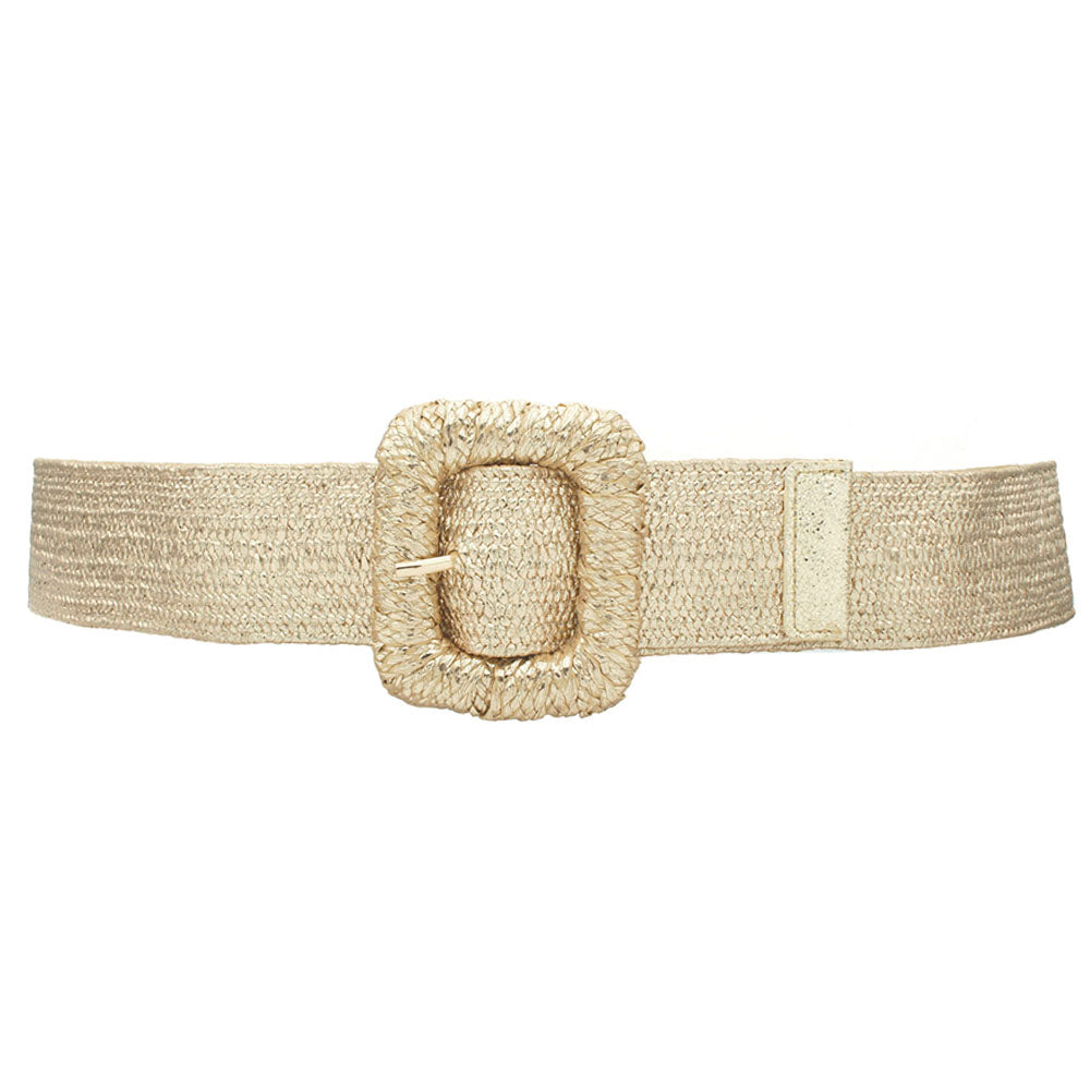 Metallic Straw Elastic Belt