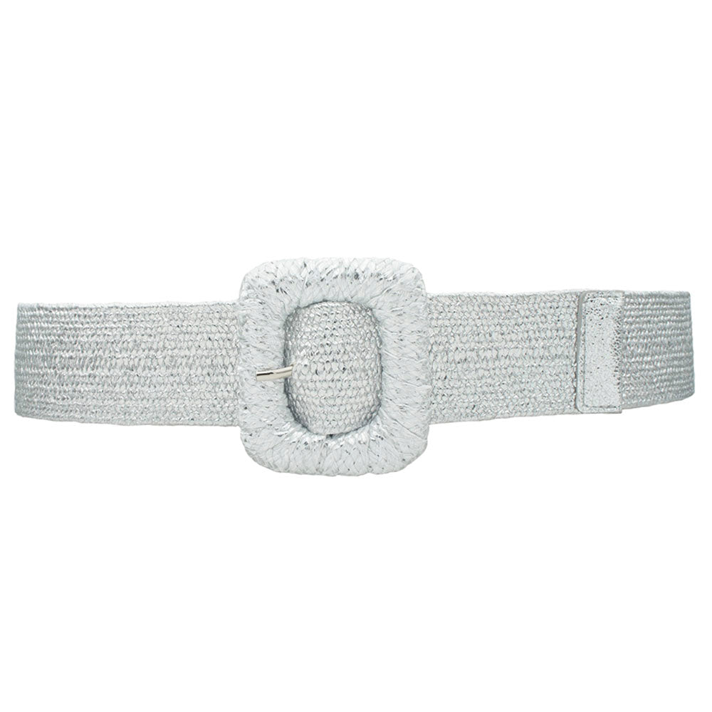 Metallic Straw Elastic Belt