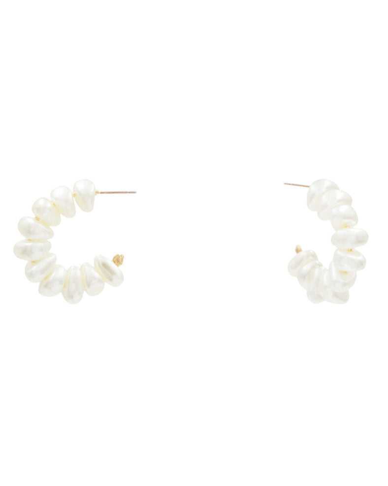 Photo of hoop earring with pearl beads