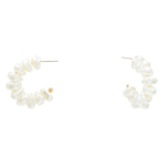 Photo of hoop earring with pearl beads