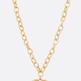 Puffy Heart Pendant Metal Necklace