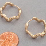 Wavy Metal Hoop Earrings