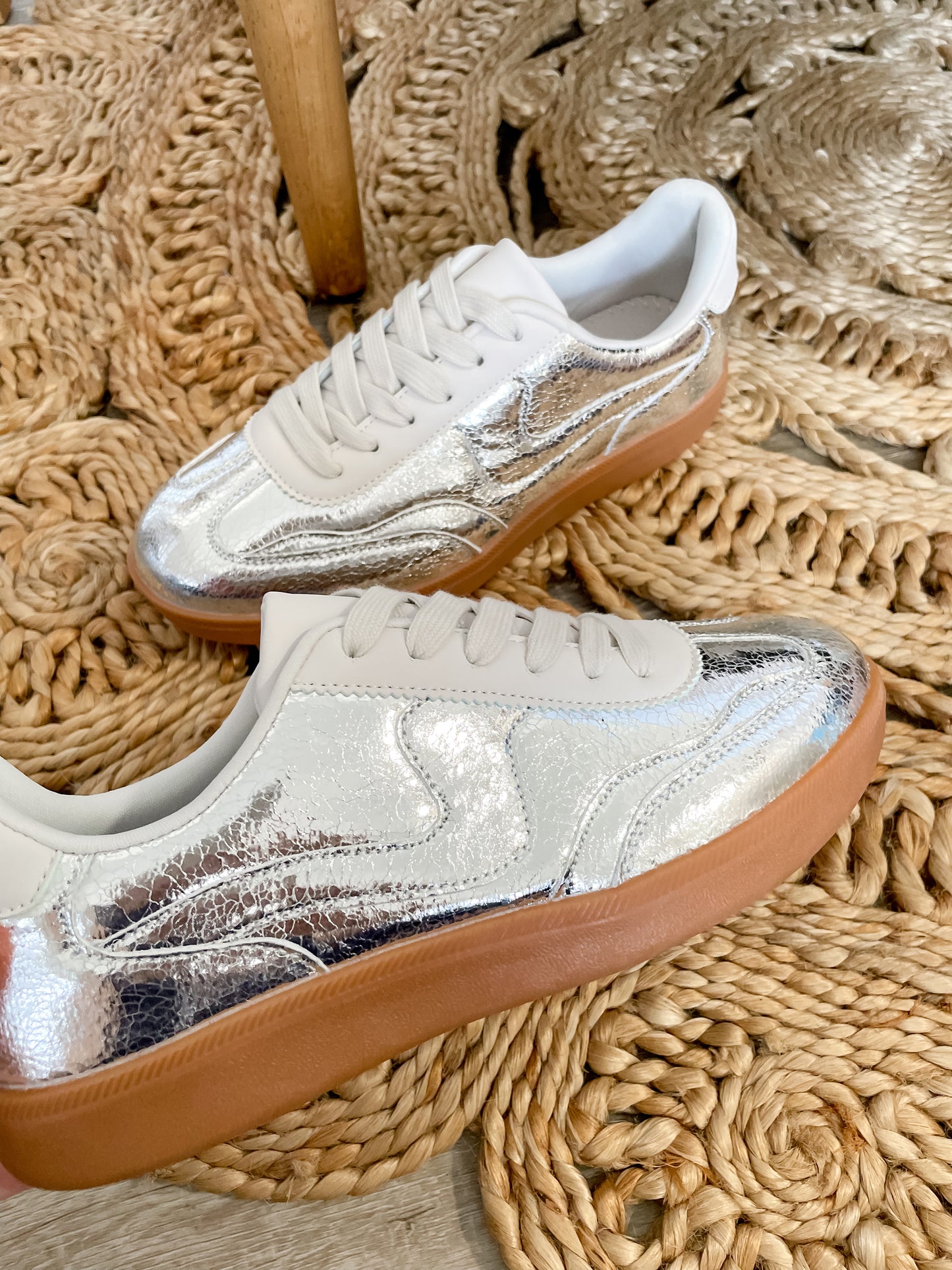 Silver Metallic Everyday Sneakers