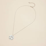 Hammered Round Charm Necklace