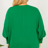 Long Sleeve Top W/ Shirring Sleeve
