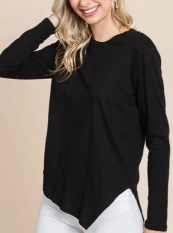 Crew Neck Long Sleeve Top