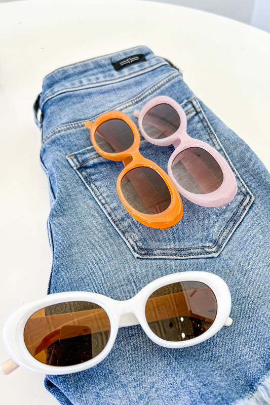 Rounded Bold Frame Sunglasses