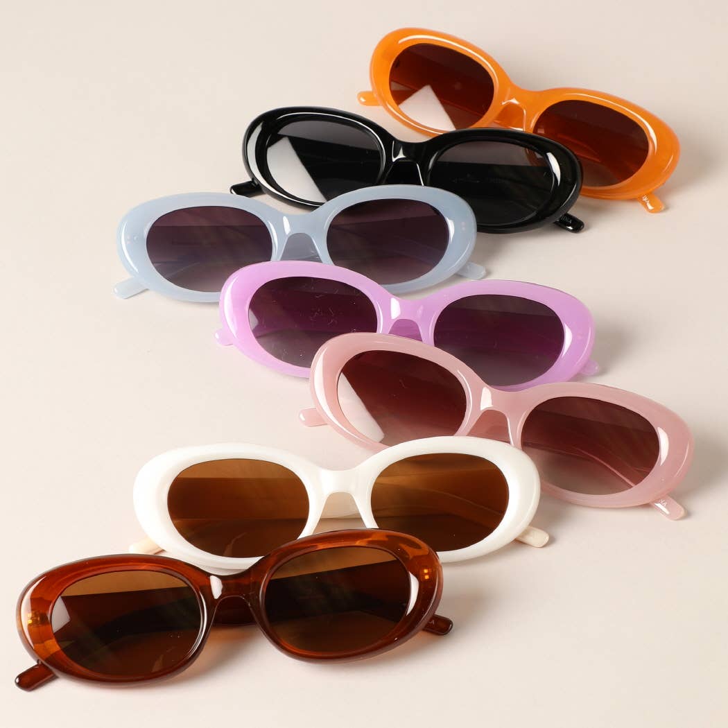 Rounded Bold Frame Sunglasses