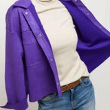 The Kylee Cropped Suede Jacket