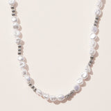 Pearl and Metal Ball Mixed Necklace