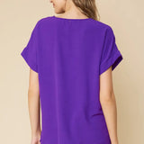 Relaxed Fit Vneck Top