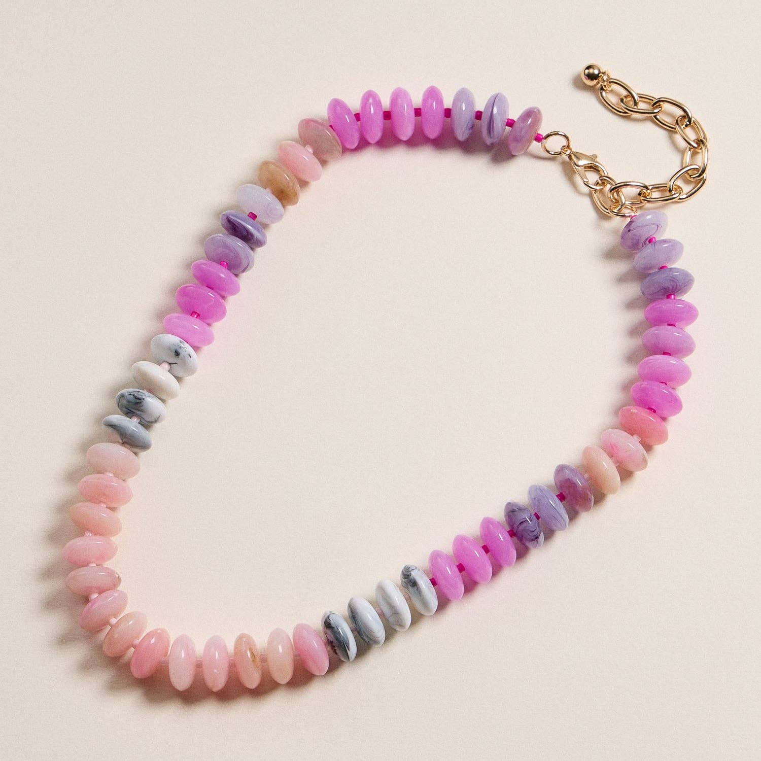 Ombre Resin Bead Necklace