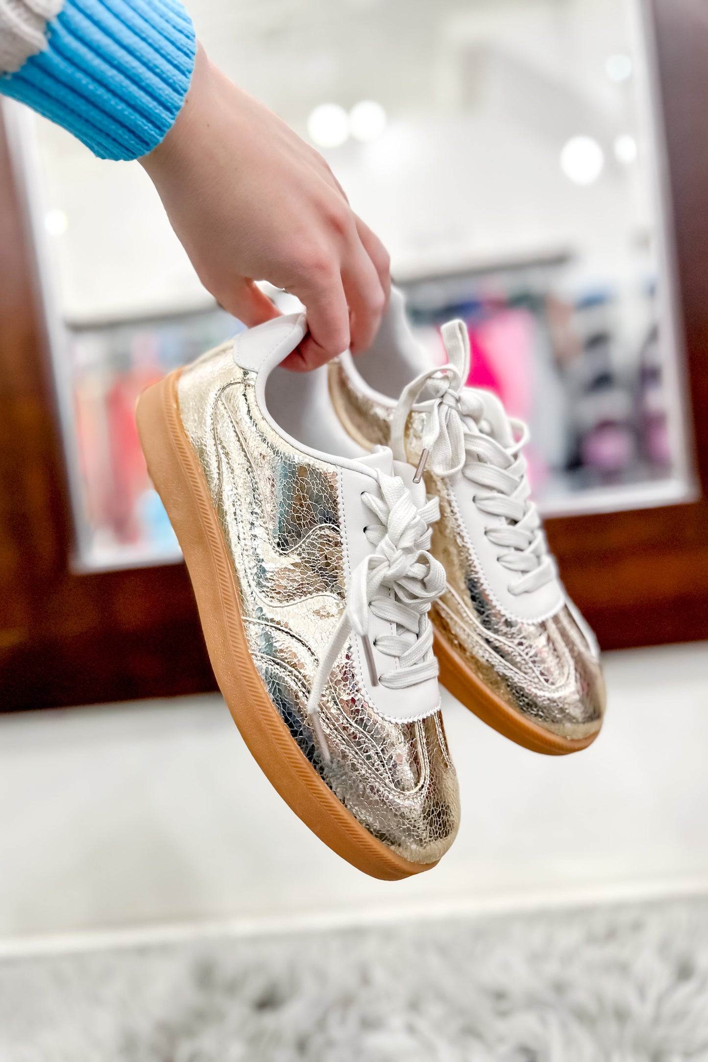 Gold Metallic Everyday Sneakers