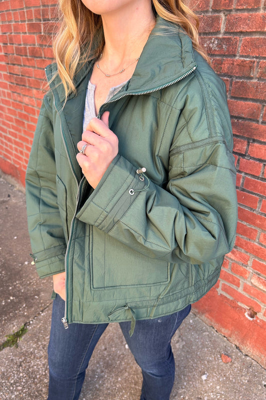 Starstruck Cropped Puffer Coat